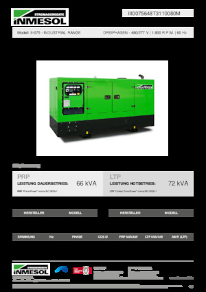Diesel Generatoren INMESOL II-075