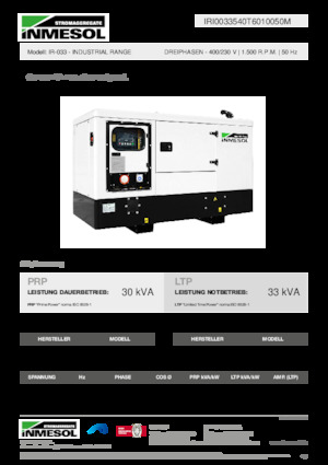 Diesel Generatoren INMESOL IR-033