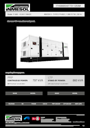 Diesel Generatoren INMESOL IT-880