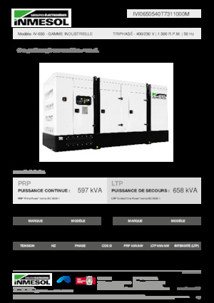 Diesel Generatoren INMESOL IV-650