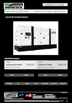 Diesel Generatoren INMESOL IV-800