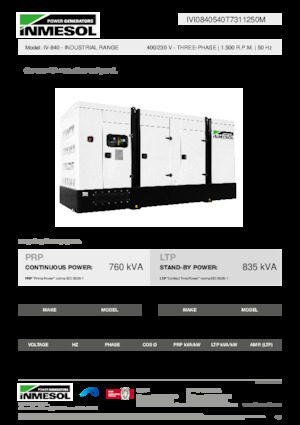 Diesel Generatoren INMESOL IV-840
