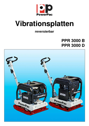 Omkeerbare Trilplaten PowerPac PPR 3000D/500