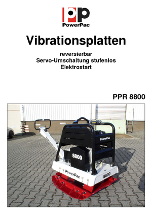 Omkeerbare Trilplaten PowerPac PPR 8800