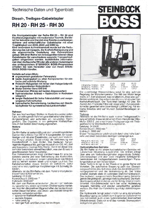 Dieselheftrucks Steinbock RH 25 D