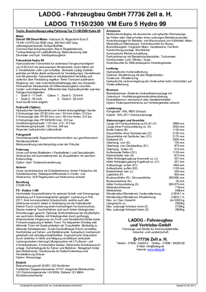 Voortrekhaak gemeentetrekker Ladog T 1150/2300 T3