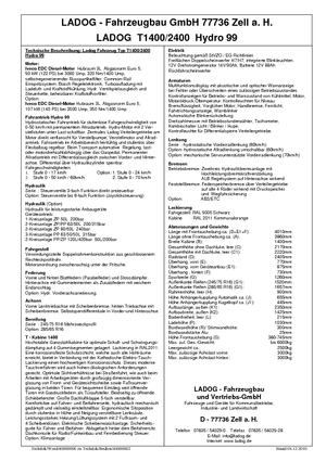 Voortrekhaak gemeentetrekker Ladog T 1400 T3