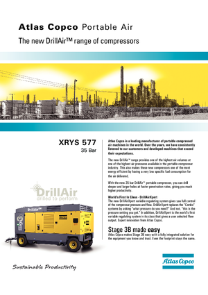 Mobiele Perslucht Compressors - diesel, elektrisch, benzine Atlas Copco XRYS 577 CD