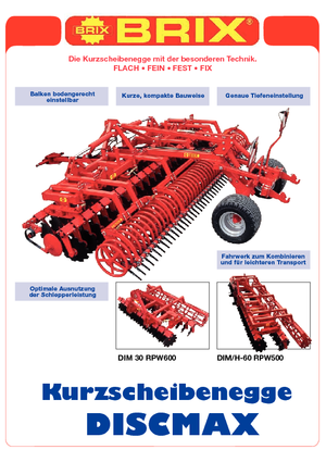 Zinken-schijveneg Brix Discmax 40 RPW Ø 500