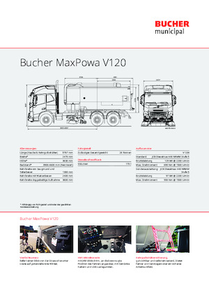 Veegwagens met dubbele werking Bucher-Schörling MaxPowa V120