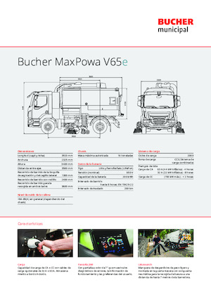 Veegwagens met dubbele werking Bucher-Schörling MaxPowa V65e