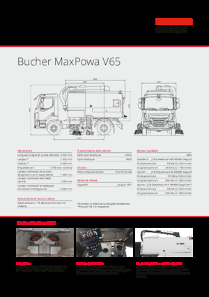 Veegwagens met dubbele werking Bucher-Schörling MaxPowa V65h