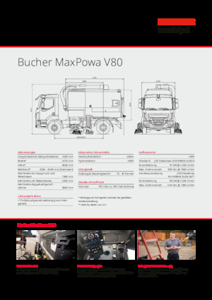 Veegwagens met dubbele werking Bucher-Schörling MaxPowa V80h