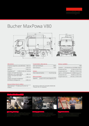 Veegwagens met dubbele werking Bucher-Schörling MaxPowa V80h