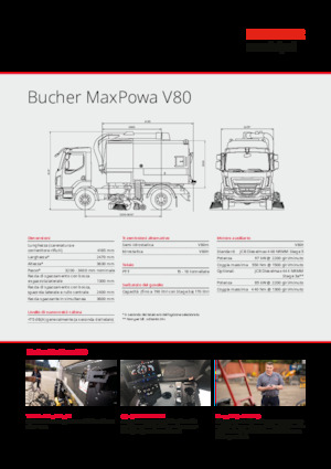 Veegwagens met dubbele werking Bucher-Schörling MaxPowa V80h