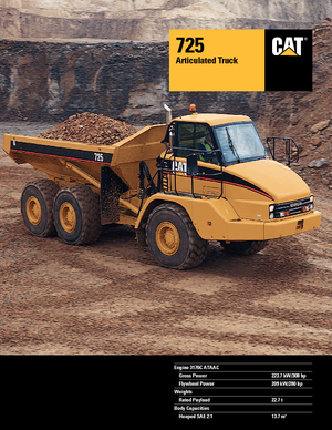 Kiepwagens Caterpillar 725