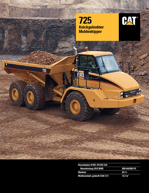 Kiepwagens Caterpillar 725