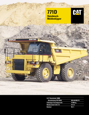 Stortwagen met achterwaartse kanteling Caterpillar 771 D