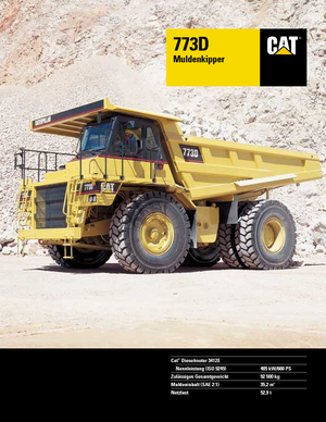 Stortwagen met achterwaartse kanteling Caterpillar 773 D