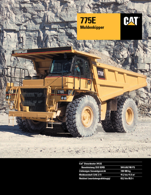 Stortwagen met achterwaartse kanteling Caterpillar 775 E