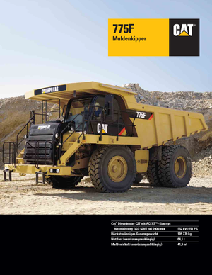 Stortwagen met achterwaartse kanteling Caterpillar 775F