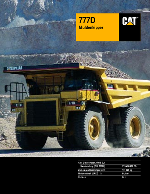 Stortwagen met achterwaartse kanteling Caterpillar 777 D