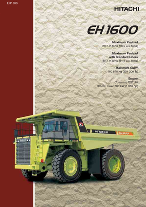 Stortwagen met achterwaartse kanteling Hitachi EH 1600