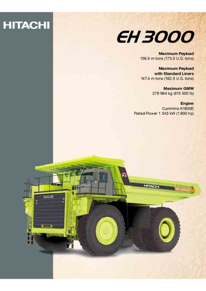 Stortwagen met achterwaartse kanteling Hitachi EH 3000