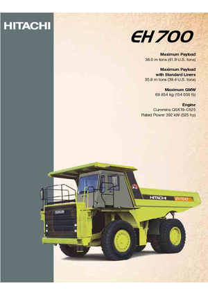 Stortwagen met achterwaartse kanteling Hitachi EH 700-2