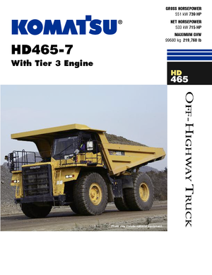 Stortwagen met achterwaartse kanteling Komatsu HD465-7E0