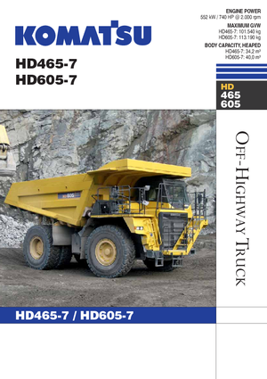 Stortwagen met achterwaartse kanteling Komatsu HD465-7