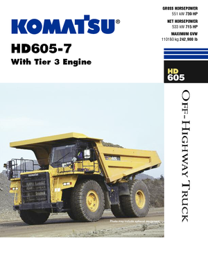 Stortwagen met achterwaartse kanteling Komatsu HD605-7 E0