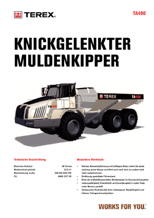 Kiepwagens Terex TA 400