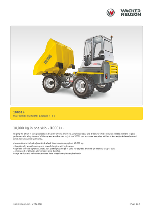 Wieldumpers Neuson 10001
