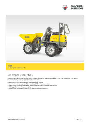 Wieldumpers Neuson 1001