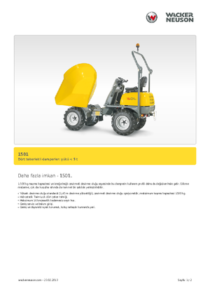 Wieldumpers Neuson 1501