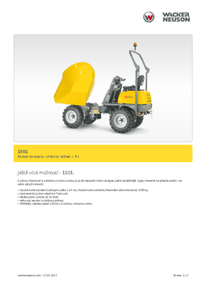 Wieldumpers Neuson 1501