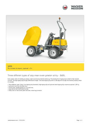 Wieldumpers Neuson 1601