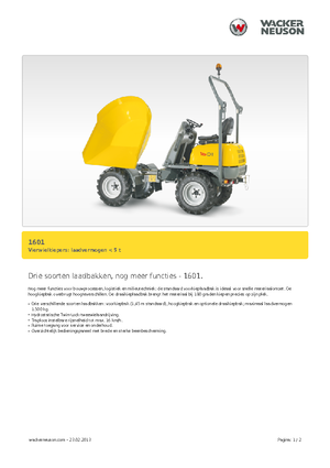Wieldumpers Neuson 1601
