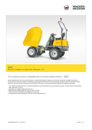 Wieldumpers Neuson 1601