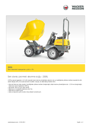 Wieldumpers Neuson 2001