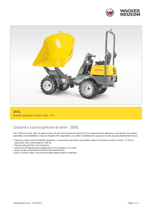 Wieldumpers Neuson 2001