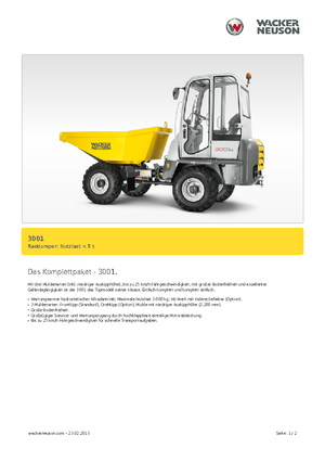 Wieldumpers Neuson 3001