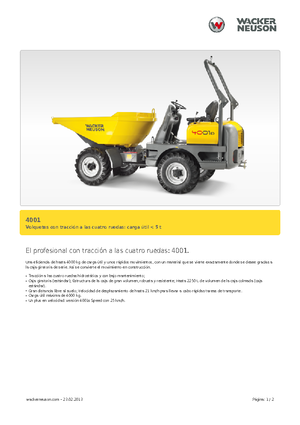 Wieldumpers Neuson 4001