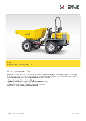 Wieldumpers Neuson 5001