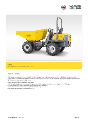 Wieldumpers Neuson 5001