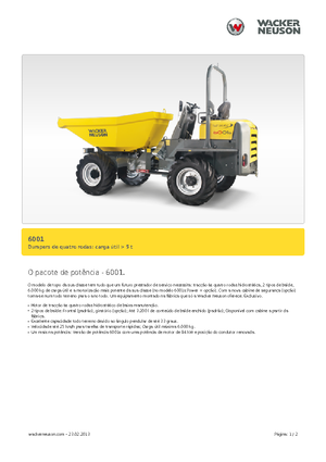 Wieldumpers Neuson 6001