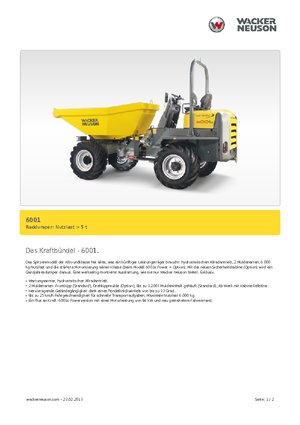 Wieldumpers Neuson 6001