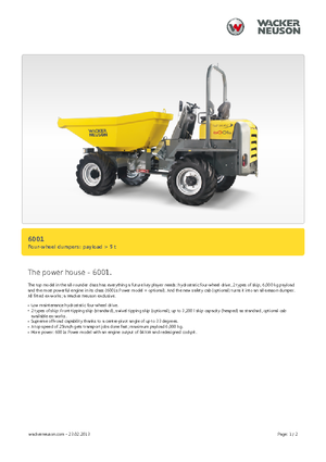 Wieldumpers Neuson 6001