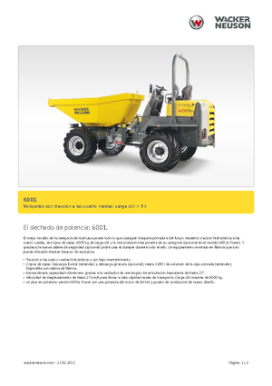 Wieldumpers Neuson 6001